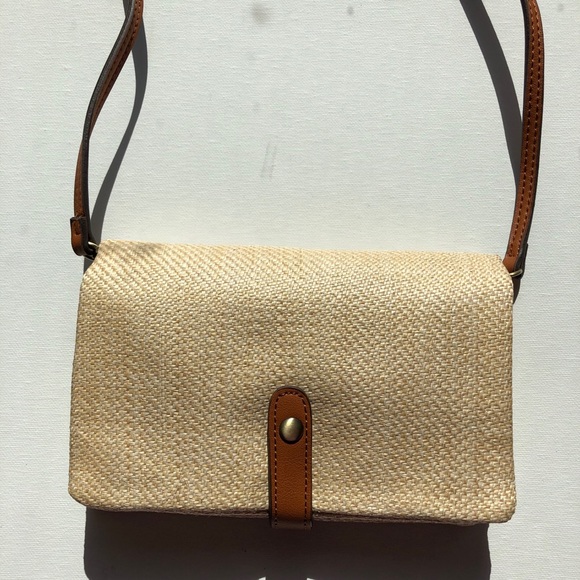 Woven Cross Body Clutch - Natural - Picture 2 of 5